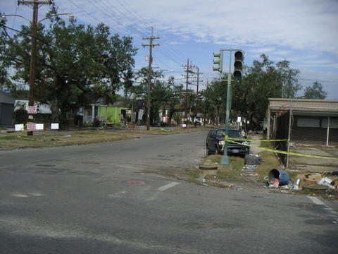 Picture from devastated and mostly empoverished Lower 9th Ward after Katrina.