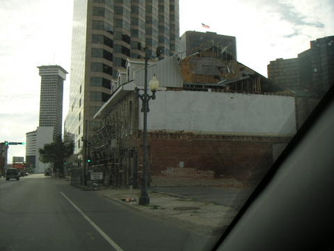 Katrina damage to two-story building.