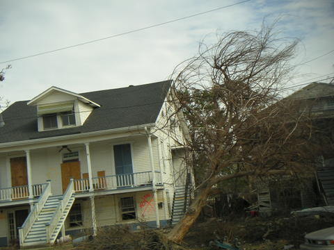 House destroyed in Katrina flooding.